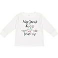 thumbnail image 3 of Inktastic My Great Aunt Loves Me- Heart Boys or Girls Long Sleeve Toddler T-Shirt, 3 of 5