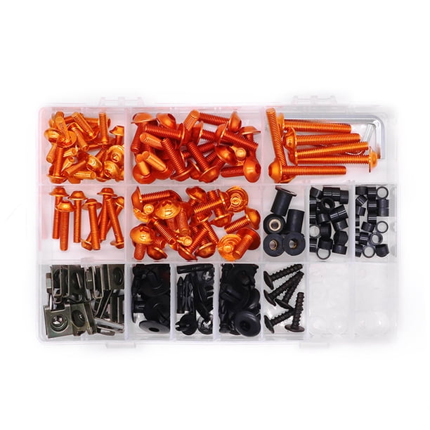 Sidaley Juego de pernos de coche, tornillos, arandelas, tuercas, modificación automotriz, reparación, accesorios de repuesto, reemplazo para CBR650R Accesorios para motos Naranja Sidaley VI018517-02