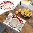 thumbnail image 5 of FYTPOV Romantic Roses Placemats, Love White Placemats for Kitchen and Dining, Valentines Day Decorations, Christmas Placemats for Party Home Decor, Table Decor, 18x12 in, 5 of 6