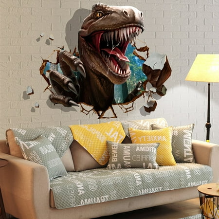 Decorations For Walls Creative Dinosaur Raid Wall Stickers Decorative Removable Wall Decals Home Decoration for Living Room Bedroom 23.62'' x 35.43'' ()