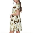 thumbnail image 2 of Lsque Funny Chicken Print Women's Casual Dress T-Shirt Summer Short Sleeve Scoop Neck Swing Dresses, 2 of 6