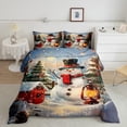 thumbnail image 2 of Feelyou Snowman 01 for Teens, Winter Snowflake Twin Comforter Sets, Merry Christmas Reversible Bedding Set, Breathable Home Decor,2 Pieces, 2 of 8