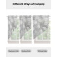 thumbnail image 4 of Silver Gray Leaves Swag Valances for Windows, Vintage Abstract Branch Botanical Rod Pocket Sheer Valances for Large Windows, Swag Toppers Light Filtering for Kitchen Living Room 2 Panels 36''x45'', 4 of 6