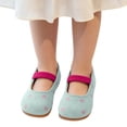 thumbnail image 2 of Toddler Girls Solid Round Toe Princess Dress Shoes, Non Slip Soft Comfort Sole Slip On Casual Footwear for Little Girls Daily Outfits Green 7-8 Years, 2 of 7