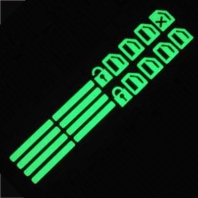 BeesClover Car Window Luminous Button Sticker Wear-resistant Fluorescent Glass Lifter Night Safety Switch Stickers