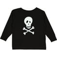 thumbnail image 3 of Inktastic Skull and Crossbones Boys or Girls Long Sleeve Toddler T-Shirt, 3 of 5