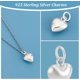 thumbnail image 4 of 4 colgantes de corazón de plata de ley 925 con forma de corazón, pequeños y bonitos, para collares, pulseras y bisutería., 4 of 9