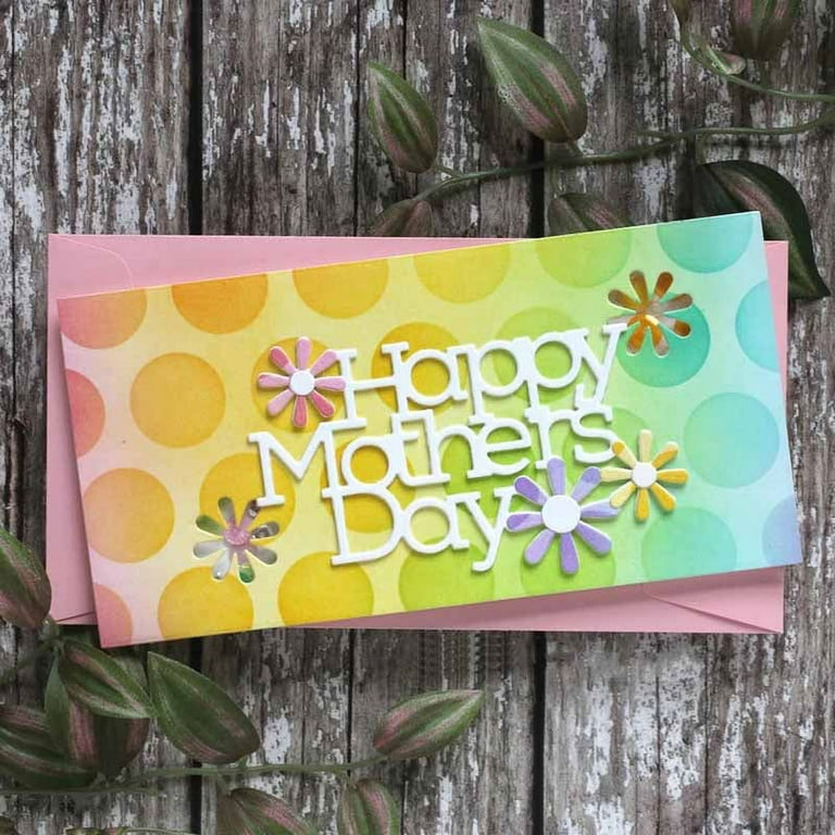 Die Cuts for Card Making, Ouginx Happy Mother's Day Letter Flower Metal  Cutting Dies DIY Die Cutters Die Stencils for Scrapbooking, Embossing & More