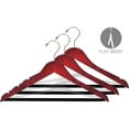 thumbnail image 3 of INTERNATIONAL HANGER Cherry Wood Suit Hanger with Flocked Non-Slip Bar, 25 Pack, 3 of 4