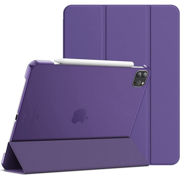 Supershield Coque iPad Pro 11 Slim Stand Dur Coque Arrière Smart Cover pour iPad Pro 11 Pouces 4ème Génération 2022 / 3ème Génération 2021 / 2ème Génération 2020 & nbsp; - Violet