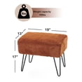 thumbnail image 3 of Home Soft Things Solid Faux Fur Ottoman - Umber - 19" x 13" x 17", 3 of 10