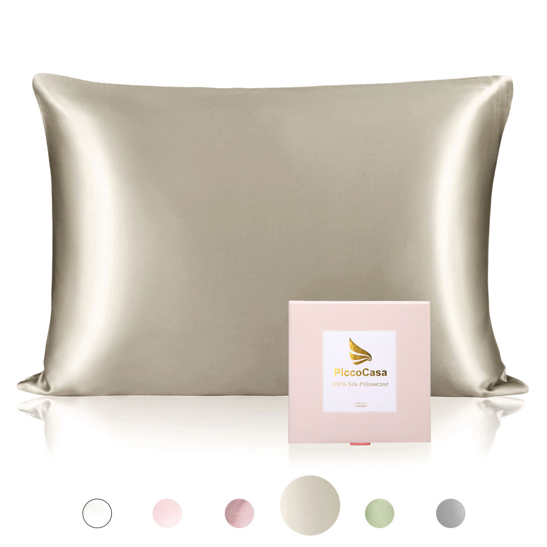 25 Momme Silk Pillowcase for Skin Both Sides 100 Pure Silk Standard