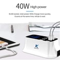 thumbnail image 2 of Keptfit, Cargador USB Múltiple, con 8 Puertos, Blanco, 2 of 9