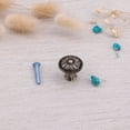 thumbnail image 6 of Uxcell 0.94'' Knobs Round Dresser Knobs Pull Handle Zinc Alloy  Bronze Tone 5pcs, 6 of 7