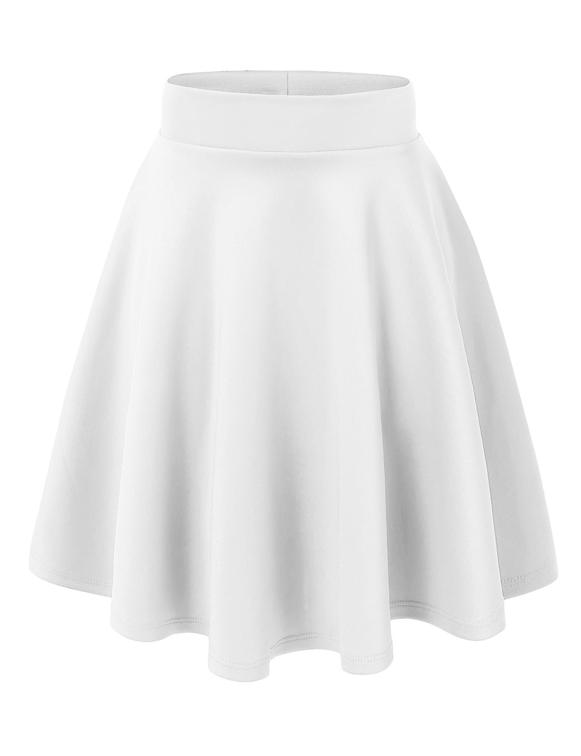 MBJ Women's Flirty Flare Skirt - XXL In Soft Eggplant Color - Stretchy Knit Flare Skirt With Banded Waist - View #7