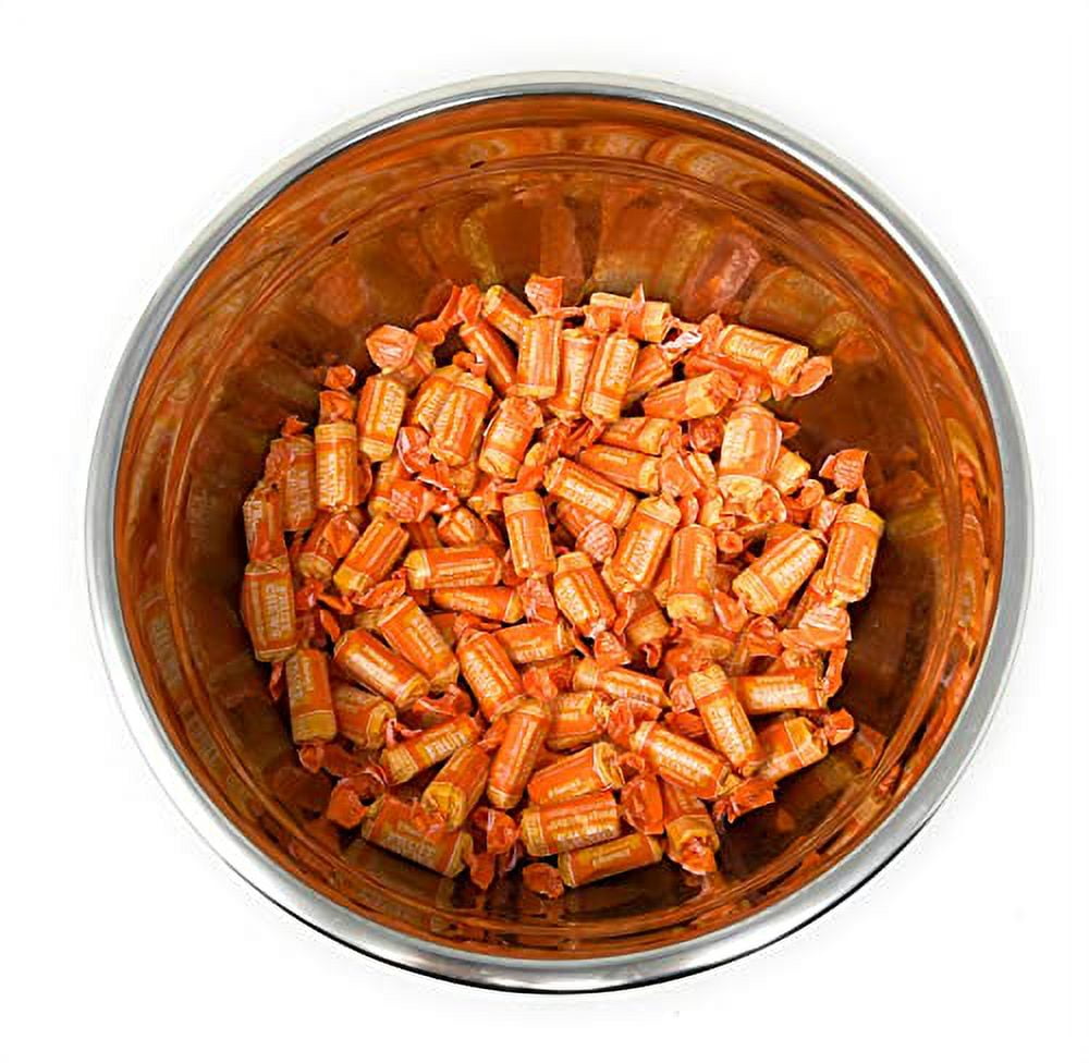Orange Flavor Tootsie Roll Fruit Chews Bulk American Chewy Taffies Candy Individually Wrapped In Resealable Bag 2 Lb 130+pcs (32-Oz) - Made In USA