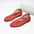 thumbnail image 5 of Women's Comfort Flats - Breathable Netting Dress Shoes with Adjustable Strap, Office & Casual Wear, 5 of 12