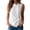 White, variant on Women's Asymmetrical Sleeveless Button Down Vest Top Summer Casual Tank Blouse