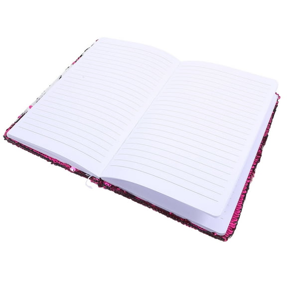 Worgeous Sequin Cover Notepad Reversible Sequin Journal Shiny Cover Notebook Multi-function Notebook