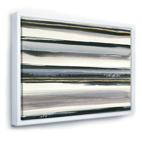 Designart ' Gold Watercolor Amethyst I ' Modern & Contemporary Framed Canvas