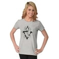 thumbnail image 4 of Triangle Dolphin Symbol Spirit Animal Womens Slim Fit Graphic Tee Brisco Brands M, 4 of 5