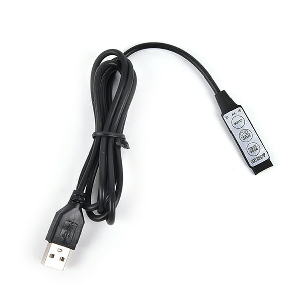DC 5V USB RGB 3Key 4Pin Remote Controller For LED Strip - Walmart.com