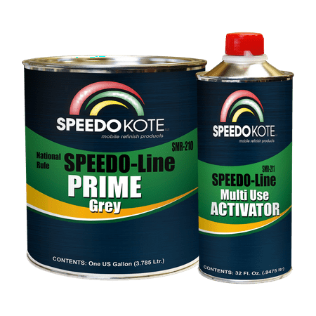Speedokote High Build 2K Urethane Primer Gray Gallon Kit, Fast Dry, Easy