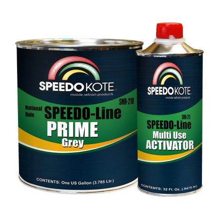 Complete Urethane Kit - Speedokote High Build 2K Urethane Primer Gray Gallon Kit, Fast Dry, Easy Sanding