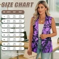 thumbnail image 6 of Psesaysky Women’s Vest Tops Fall Winter Sleeveless Purple Hunting Camo Branch Print Blazer Jackets Single Button Work Suit with 2 Pockets, Size 2XL, 6 of 6