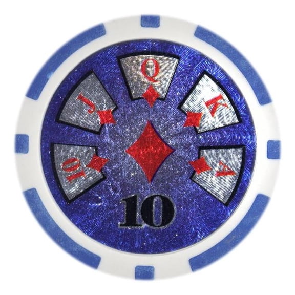 Brybelly BRY000846U 14 g Hi Roller Holo Inlay Clay Composite Poker Chips - 50 Dollar - Pack of 25
