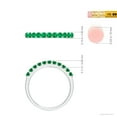 thumbnail image 5 of Angara Natural 0.42 Ct. Emerald Non Eternity Wedding Band in 14K White Gold for Women (Ring Size: 3.5), 5 of 10