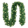 thumbnail image 4 of 2.7 Meter 30 Light Bulbs Christmas Wreath String Artifical Green Pine Garlden Hanging For Wall Front Door, 4 of 7