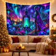 thumbnail image 3 of Alien Being in Cosmic Landscape with Glowing Portal, Mystical Psychedelic for Space Lovers, Fantasy Art Decor, Birthday Gift, Tapestry Wall Hanging for Bedroom and Living Room, 3 of 7