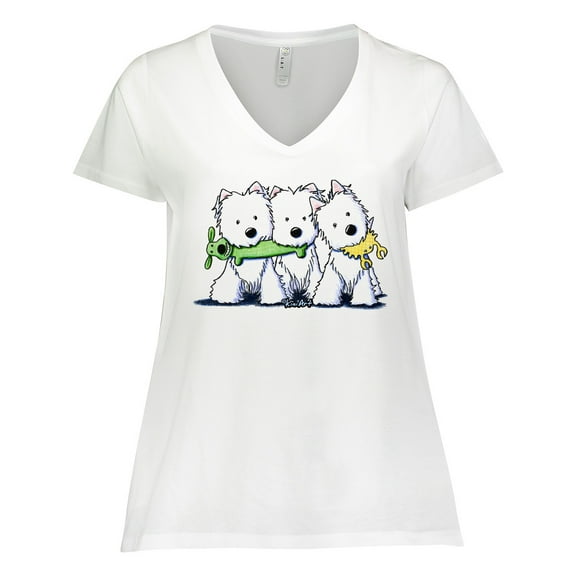 Inktastic Westie Pro Players Women's Plus Size V-Neck T-Shirt