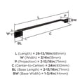 thumbnail image 6 of Amerock Highland Ridge Oil-Rubbed Bronze 24 inch (610mm) Towel Bar, 6 of 8