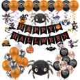 thumbnail image 1 of Decoraciones para fiestas de Halloween YONGSHENG Juego de globos con alfabeto de murciélago negro y cabeza de calabaza espeluznante, 1 of 3