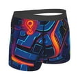 thumbnail image 3 of Balery Neon City Map Men's Boxer Briefs, Soft and Breathable Cotton Underwear with nylon Waistband-XX-Large, 3 of 9