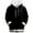 sweatshirt for women - Black, variant on Women Hooded Sweatshirt Full Faux Fur Trim On Hood Cuffs Hem Long Sleeve Pullover with Kangaroo Pocket Soft Warm Winter Street Outerwear,S