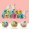 thumbnail image 3 of POINTERTECK Easter Bunny Carrots Resin Centerpiece Decor with The Word Spring Easter Resin Decoration Spring Tabletop Bunny & Egg Easter Figuring for Easter Home and Office Easter Tableto, 3 of 7