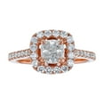 thumbnail image 5 of 14K Rose Gold 1-2/3 cttw. Certified Diamonds Cushion-cut Halo Engagement Ring by Hollywood Hills Jewelers, 5 of 6