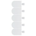 thumbnail image 2 of Tarjetas de números de asiento de medio círculo arqueado transparente acrílico, tarjeta de mesa en blanco con Base, 5 uds., 2 of 10