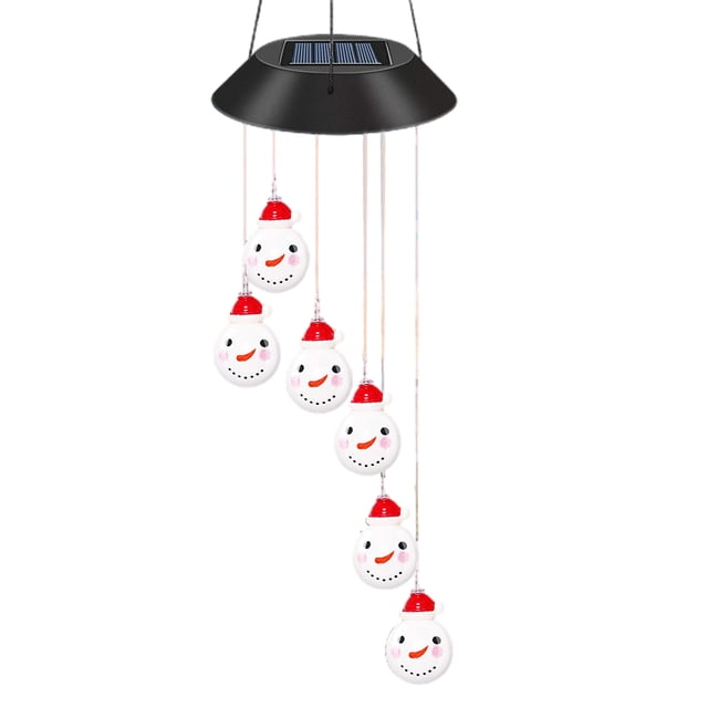 Carillón De Viento Solar De Navidad Para Exteriores, Carillón De Viento Led Resistente Al Agua Con Energía Solar, Luz Que Cambia De Color Para Patio, Jardín Y Hogar Moyic HA046055-01