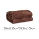 thumbnail image 2 of Manta de lana de conejo de imitación engrosada de doble capa, manta de siesta de oficina de color sólido, manta de poliéster suave para sofá cama, lavable a máquina, 39x59 pulgadas, verde militar, 2 of 5
