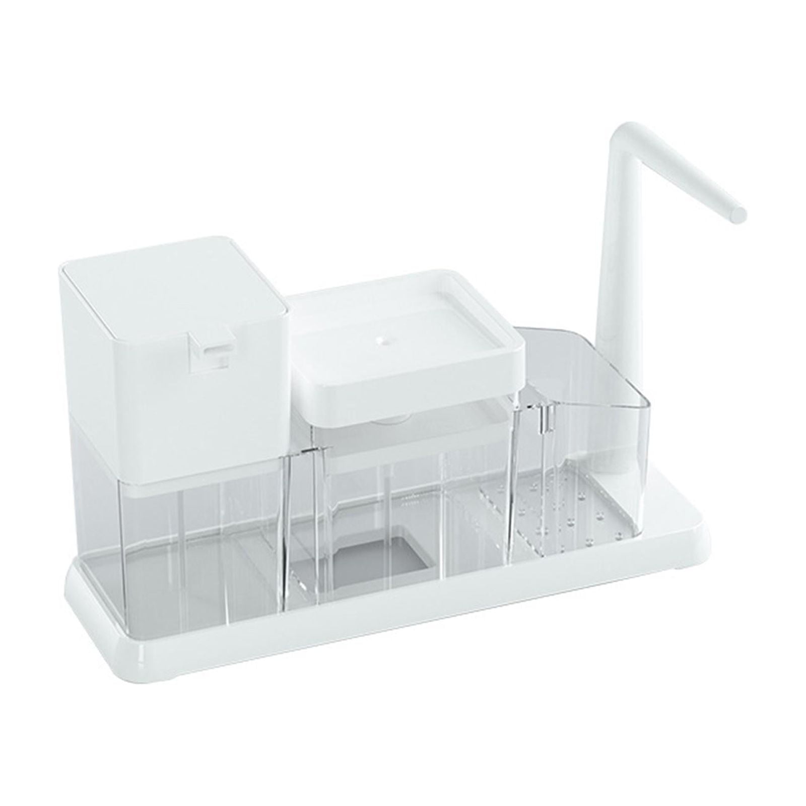 yuksok Dish Soap Dispenser with Sponge Holder Kitchen Bathroom Automatic Liquid