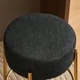 thumbnail image 6 of 24" Tall, Round Bar Stools, Set of 2 - Contemporary upholstered dining stools for kitchens, coffee shops and bar stores - Includes sturdy hardware support legs Black, 6 of 8