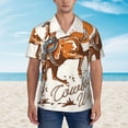thumbnail image 2 of Balery Cowboy Riding Horse Camisas hawaianas de manga corta para hombre, camisas playeras de corte holgado, camisas de vacaciones con botones,Large, 2 of 7