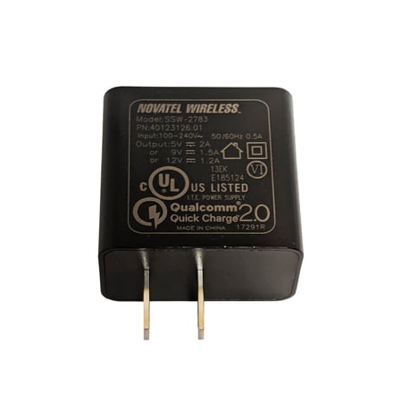 Novatel Quick Charge Wall Charger. 5V/2A Single USB Wall Charger Power Adapter