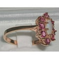 thumbnail image 3 of LBG British Made 9k Rose Gold Natural Opal & Pink Tourmaline Womens Statement Ring - 33 size options - Size 10.75, 3 of 5