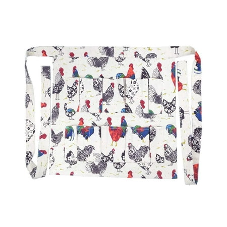 

Farmhouse Egg Collecting Waist Apron with 12 Pockets 50x35cm Farmhouse Workwear Apron for Gathering Goose Chicken Eggs