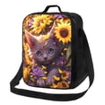 thumbnail image 1 of Balery Sunshine Cute Cat Sunflower Caja de Almuerzo y Bolsa de Almuerzo para Hombres y Mujeres, Bolsa de Almuerzo Reutilizable con Gran Capacidad, Bolsa de Almuerzo Aislada, 1 of 7